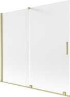 Mexen Velar Badewannenwand 2-flügelig verschiebbar 170 x 150 cm, matt, gold gebürstet - 896-170-000-31-55