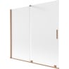 Mexen Velar Badewannenabtrennung 2-flügelig Schiebetür 170 x 150 cm, Frost, gebürstetes Kupfer - 896-170-000-31-65