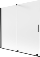Mexen Velar Badewannenwand 2-flügelig verschiebbar 170 x 150 cm, matt, schwarz - 896-170-000-31-70
