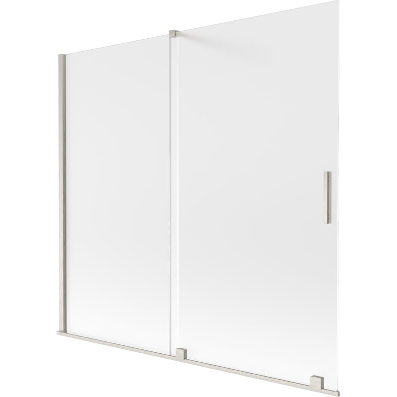 Mexen Velar Duschwand 2-flügelig verschiebbar 170 x 150 cm, satiniert, gebürsteter Nickel - 896-170-000-31-97