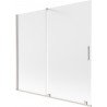 Mexen Velar Duschwand 2-flügelig verschiebbar 170 x 150 cm, satiniert, gebürsteter Nickel - 896-170-000-31-97