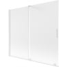 Mexen Velar Duschwand, 2-flügelig, verschiebbar, 180 x 150 cm, matt, weiß - 896-180-000-31-20