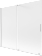 Mexen Velar Duschwand, 2-flügelig, verschiebbar, 180 x 150 cm, matt, weiß - 896-180-000-31-20