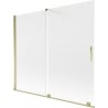 Mexen Velar Badewannenabtrennung, 2-flügelig, verschiebbar, 180 x 150 cm, mattiert, golden - 896-180-000-31-50