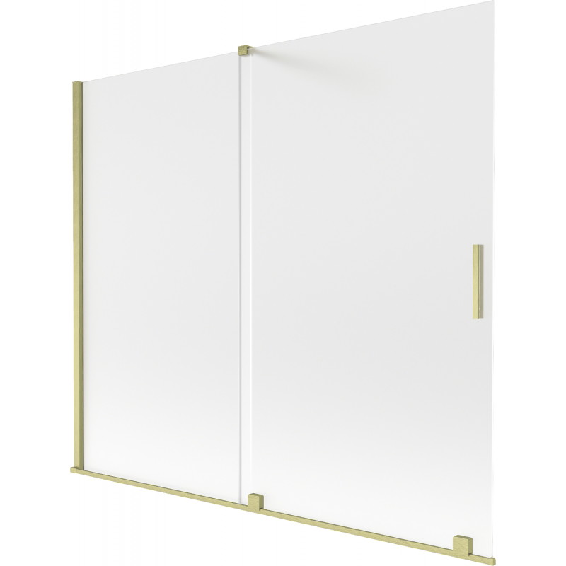 Mexen Velar 2-flügelige Schiebeduschwand 180 x 150 cm, mattiert, gebürstetes Gold - 896-180-000-31-55