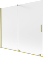Mexen Velar 2-flügelige Schiebeduschwand 180 x 150 cm, mattiert, gebürstetes Gold - 896-180-000-31-55