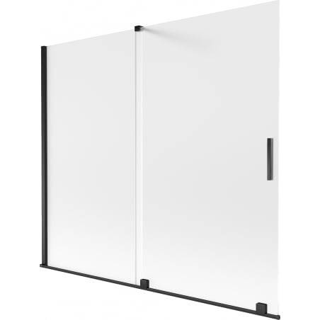 Mexen Velar Duschwand, 2-flügelig, 180 x 150 cm, satiniert, schwarz - 896-180-000-31-70