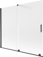 Mexen Velar Duschwand, 2-flügelig, 180 x 150 cm, satiniert, schwarz - 896-180-000-31-70