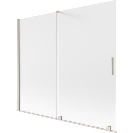 Mexen Velar Duschabtrennung, 2-flügelig, verschiebbar, 180 x 150 cm, mattiert, gebürstetes Nickel - 896-180-000-31-97