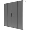 Mexen Velar Duo Duschwand 2-flügelig verschiebbar 150 x 150 cm, Grafit, Gun Gray gebürstet - 896-150-000-42-66