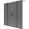 Mexen Velar Duo Duschabtrennung 2-flügelig verschiebbar 150 x 150 cm, Graphit, Gun Metal - 896-150-000-42-95