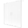 Mexen Velar Duo Badewannenwand 2-flügelig verschiebbar 150 x 150 cm, matt, weiß - 896-150-000-32-20