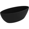 Mexen Prato freistehende Wanne aus Konglomerat 170 x 70 cm, schwarz matt - 57251707070