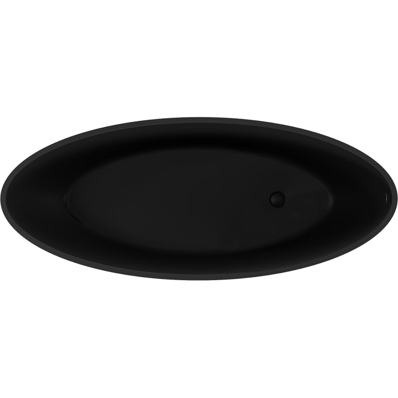 Mexen Prato freistehende Wanne aus Konglomerat 170 x 70 cm, schwarz matt - 57251707070