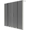 Mexen Velar Duo Badewannenwand 2-flügelig verschiebbar 150 x 150 cm, Grafit, gebürsteter Nickel - 896-150-000-42-97