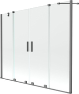 Mexen Velar Zwei-teiliges Duschwand-Duo, verschiebbar 180 x 150 cm, transparent, Gun-Metal - 896-180-000-02-95