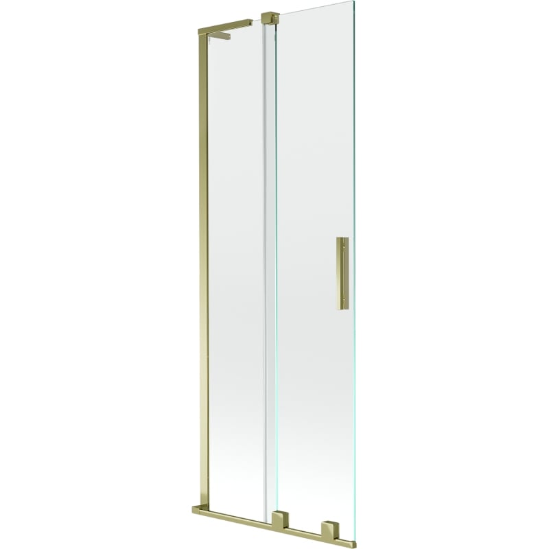 Mexen Velar L Badewannenfaltwand 2-teilig verschiebbar 70 x 150 cm, transparent, gold - 896-070-003-01-50
