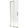 Mexen Velar L Badewannenfaltwand 2-teilig verschiebbar 70 x 150 cm, transparent, gold - 896-070-003-01-50