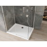 Mexen Omega 120 x 70 cm Schiebeduschkabine, transparent, Chrom + Flat Duschwanne - 825-120-070-01-00-4010