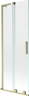 Mexen Velar L Badewannenabtrennung 2-flügelig verschiebbar 70 x 150 cm, transparent, gold gebürstet - 896-070-003-01-55