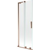 Mexen Velar L Badewannen-Bildschirm 2-flügelige Schiebetür 70 x 150 cm, transparent, Roségold - 896-070-003-01-60