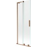 Mexen Velar L Badewanne Trennwand 2-flügelig verschiebbar 70 x 150 cm, transparent, gebürstetes Kupfer - 896-070-003-01-65