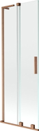 Mexen Velar L Badewanne Trennwand 2-flügelig verschiebbar 70 x 150 cm, transparent, gebürstetes Kupfer - 896-070-003-01-65