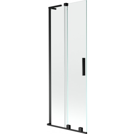 Mexen Velar L zweiflügelige Duschtrennwand, verschiebbar 70 x 150 cm, transparent, schwarz - 896-070-003-01-70