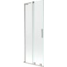Mexen Velar L zweiflügelige verschiebbare Duschabtrennung 70 x 150 cm, transparent, gebürsteter Nickel - 896-070-003-01-97