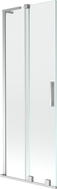 Mexen Velar L Badewannenfaltwand 2-flügelig schiebbar 75 x 150 cm, transparent, Chrom - 896-075-003-01-01