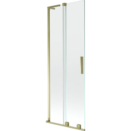 Mexen Velar L Badewannenfaltwand 2-flügelig verschiebbar 75 x 150 cm, transparent, gold - 896-075-003-01-50
