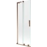 Mexen Velar L Badewannen-Schirm 2-flügelige Schiebetür 75 x 150 cm, transparent, Roségold - 896-075-003-01-60