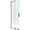 Mexen Velar L zweiflügelige, verschiebbare Duschwand 75 x 150 cm, transparent, gun gray gebürstet - 896-075-003-01-66