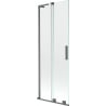 Mexen Velar L Duschtrennwand, 2-teilig, verschiebbar, 75 x 150 cm, transparent, Gun Metal - 896-075-003-01-95