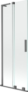 Mexen Velar L Duschtrennwand, 2-teilig, verschiebbar, 75 x 150 cm, transparent, Gun Metal - 896-075-003-01-95