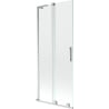 Mexen Velar L Badewannenfaltwand 2-flüglig verschiebbar 80 x 150 cm, transparent, Chrom - 896-080-003-01-01