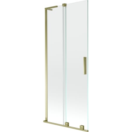 Mexen Velar L Badewannenabtrennung 2-flügelig, verschiebbar 80 x 150 cm, transparent, gold - 896-080-003-01-50