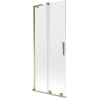 Mexen Velar L Badewannenabtrennung 2-flügelig, verschiebbar 80 x 150 cm, transparent, gold - 896-080-003-01-50