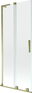Mexen Velar L Badewannenabtrennung 2-flügelig, verschiebbar 80 x 150 cm, transparent, gold - 896-080-003-01-50