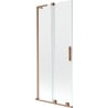 Mexen Velar L Badewannenfaltwand 2-flügelig, verschiebbar 80 x 150 cm, transparent, gebürstetes Kupfer - 896-080-003-01-65