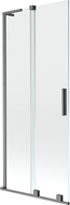 Mexen Velar L Duschtür, 2-flügelig, verschiebbar, 80 x 150 cm, transparent, gebürstet, gun gray - 896-080-003-01-66