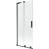 Mexen Velar L Duschwand 2-flügelig schiebbar 80 x 150 cm, transparent, schwarz - 896-080-003-01-70