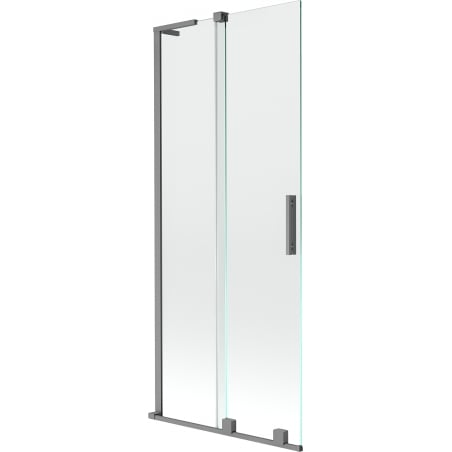 Mexen Velar L 2-flügelige verschiebbare Badewannenwand 80 x 150 cm, transparent, Gun Metal - 896-080-003-01-95
