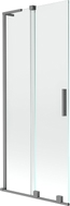 Mexen Velar L 2-flügelige verschiebbare Badewannenwand 80 x 150 cm, transparent, Gun Metal - 896-080-003-01-95