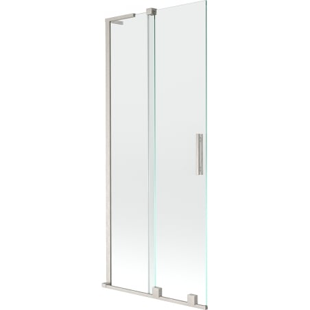 Mexen Velar L Duschwand 2-flügelig, 80 x 150 cm, transparent, gebürstetes Nickel - 896-080-003-01-97