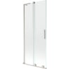 Mexen Velar L Duschwand 2-flügelig, 80 x 150 cm, transparent, gebürstetes Nickel - 896-080-003-01-97