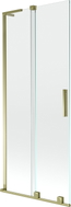 Mexen Velar L Badewannenabtrennung 2-flügelig, 85 x 150 cm, transparent, gold - 896-085-003-01-50