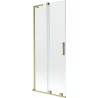 Mexen Velar L zweiflügelige, verschiebbare Badewannenabtrennung 85 x 150 cm, transparent, gebürstetes Gold - 896-085-003-01-55