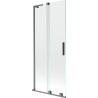 Mexen Velar L 2-flügelige Faltduschabtrennung 85 x 150 cm, transparent, gebürstetes Gun Grau - 896-085-003-01-66