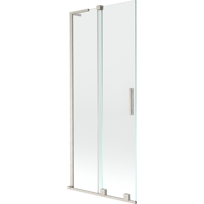 Mexen Velar L 2-flügeliges Duschwand-Schiebeelement 85 x 150 cm, transparent, gebürsteter Nickel - 896-085-003-01-97